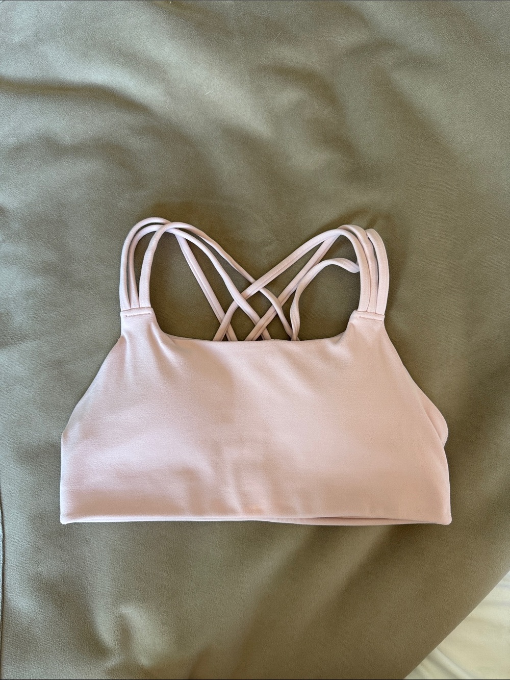 Light Pink Strappy Sports Bra